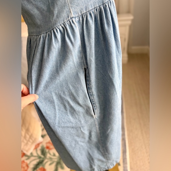 Vintage Denim Dress with Star and Flag Embroidery - Picture 6 of 9